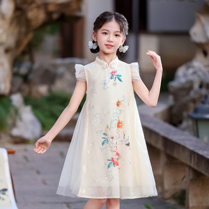 <span class=keywords><strong>ชุด</strong></span>กี่เพ้าลายดอกไม้สไตล์เจ้าหญิงโบราณประดับด้วยลูกไม้สำหรับงานเฉลิมฉลอง<span class=keywords><strong>ราชวงศ์</strong></span><span class=keywords><strong>ฮั่น</strong></span>ชุดกี่เพ้าฤดูร้อนสำหรับเด็กผู้หญิง - Product Image 3