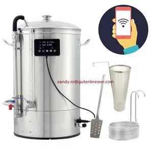 New Wifi Control Guten 40L 50L 70L All in one brewing system/ Anti-burn beer machine/ Electric mash tun