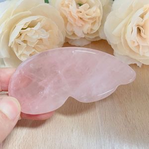 HZ, alta calidad, Cuarzo Rosa, forma de vaina, piedra, tablero Guasha personalizado, herramienta de masaje corporal, masaje Facial <span class=keywords><strong>MS</strong></span> - Product Image 2