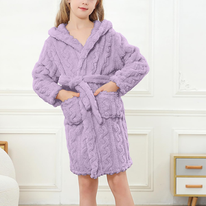 Bata de Baño de Felpa para Niños, Otoño Invierno 2026, Suave <span class=keywords><strong>y</strong></span> Cálida, Batas de Forro Polar para Niñas, Nueva Moda, Linda Bata de Dormir Unisex para Niños - Product Image 3