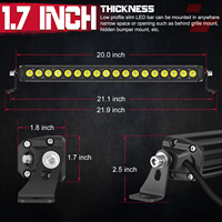 Nouvelle barre lumineuse LED de 20 pouces Roadshock 22 Spot Combo IP67 étanche 12V/24V Accessoires automobiles