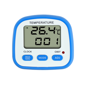 डिजिटल एलसीडी स्क्रीन थर्मामीटर अलार्म घड़ी बहु समारोह स्वचालित इलेक्ट्रॉनिक तापमान की निगरानी - Product Image 3