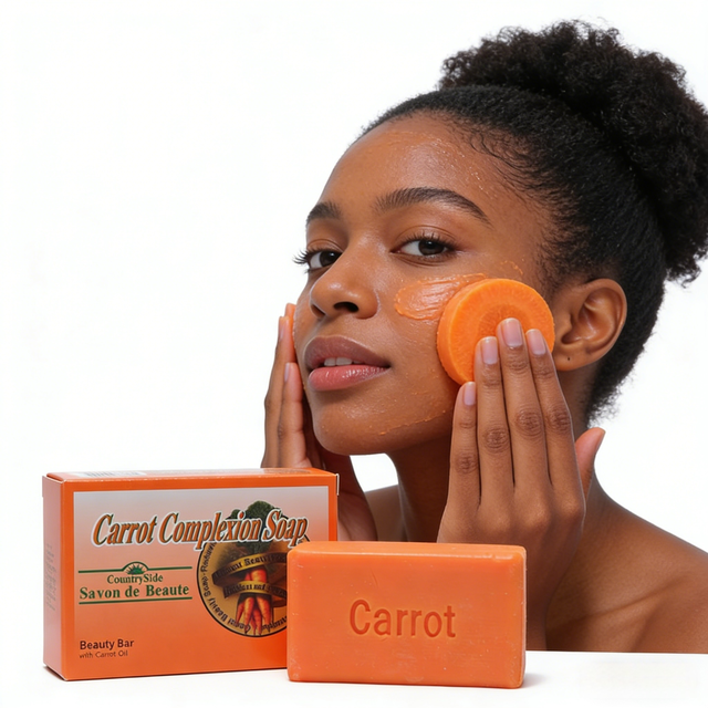 Organic Handmade Cold Process Carrot Soap Whitening Brightening Rich Lather Non-comedogenic for Sensitive Acne-Prone Face