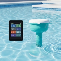 Moniteur de piscine WiFi multi-paramètres 8 en 1, flottant, étanche, pour pH, ORP, TDS, EC, sel, densité, chlore, température, avec application Tuya