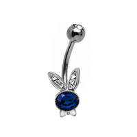 Or abeille lapin fleur mignonne en acier inoxydable femmes couleur or ours en peluche courbe nombril anneau haltère ventre bouton body piercing