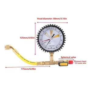 Manomètre de <span class=keywords><strong>pression</strong></span> pour climatisation, réfrigération, <span class=keywords><strong>azote</strong></span>, outils de mesure de <span class=keywords><strong>pression</strong></span> de table - Product Image 6