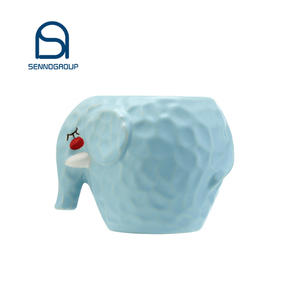 Personalità creativa elefante occhiali da Cocktail blu fatti a mano in ceramica Tiki tazza di vino bicchiere da Cocktail - Product Image 2