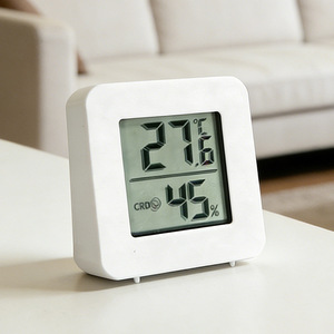 Digital Thermometer Hygrometer White Plastic Indoor Temperature Humidity Monitor For Baby Room Home Use - Product Image 4