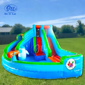 Parco Acquatico Gonfiabile Commerciale Mobile a Tema <span class=keywords><strong>Delfino</strong></span> con Scivoli e Piscine per Bambini - Giochi Gonfiabili - Product Image 2