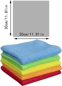 Housewares <b>Microfiber</b> <b>Cleaning</b> <b>Cloths</b> in Pink Blue Yellow Green Red-Microfibre Towels for Effective <b>Cleaning</b> - Product Image 2