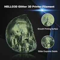Filament d'imprimante 3D HELLO3D PLA-Magic Pro 1,75 mm 1 kg Soie en vrac, tiges de plastique de qualité supérieure pour moulage 330 m 220 °C