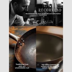 <span class=keywords><strong>Poêle</strong></span> <span class=keywords><strong>à</strong></span> frire antiadhésive Wok <span class=keywords><strong>en</strong></span> fer <span class=keywords><strong>à</strong></span> fond rond de style <span class=keywords><strong>ancien</strong></span> traditionnel avec manche <span class=keywords><strong>en</strong></span> <span class=keywords><strong>bois</strong></span> pour cuisinière <span class=keywords><strong>à</strong></span> gaz <span class=keywords><strong>à</strong></span> flamme nue - Product Image 5