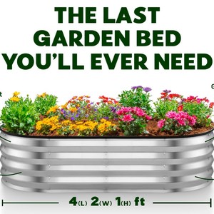 Hot Selling Elliptical Multi Specification Galvanized Sheet <b>Garden</b> Bed Metal Planting Box - Product Image 2