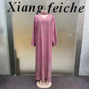 Nuevo Vestido Abaya Musulmán Africano Largo, Elegante y Tradicional, con Pedrería y Mangas Largas <span class=keywords><strong>para</strong></span> Mujer - Product Image 5