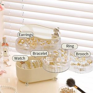 Boîte de rangement transparente en plastique pour cosmétiques et bijoux avec couvercle – Grande vente - Product Image 4