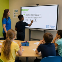 Tableau blanc interactif numérique intelligent de 65 pouces, machine de conférence tout-en-un avec écran tactile