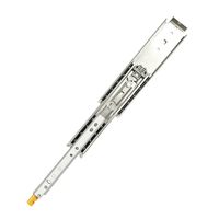 Glissière de tiroir silencieuse en acier laminé à froid robuste à 3 plis, 76 mm, télescopique, à extension sous-montée pour armoires de cuisine, capacité >200 kg