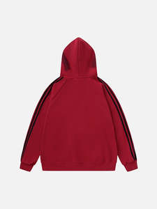 Sudadera con Capucha de Punto con Estampado Tie Dye Rojo para Hombre, 100% Algodón, Sudadera con Capucha Extra Grande, Transpirable, Estilo Urbano, Logotipo Personalizado - Product Image 2