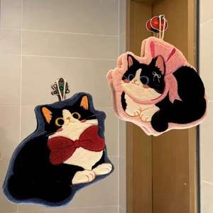 <span class=keywords><strong>Toalla</strong></span> de mano cuadrada acolchada con dibujos de gatos encantadores, <span class=keywords><strong>Toalla</strong></span> de baño absorbente de secado rápido para toallitas de baño para niños - Product Image 1