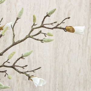 Conjunto <span class=keywords><strong>de</strong></span> Flores <span class=keywords><strong>de</strong></span> Magnolia Artificiales Hechas a Mano con Jarrón <span class=keywords><strong>de</strong></span> Vidrio para el Día <span class=keywords><strong>de</strong></span> San Valentín, Decoración Elegante para el Hogar y Hoteles - Product Image 5