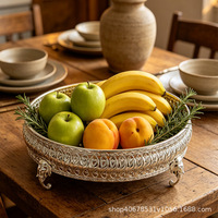 Nouveau plateau à fruits en acier au carbone pour le commerce transfrontalier, décoration de table basse, thème de Noël, design minimaliste moderne, polyvalent