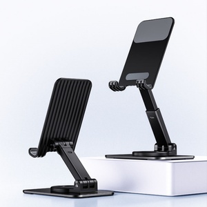 Soporte Giratorio de 360 Grados para Teléfonos Móviles y Tabletas, Soporte Universal de Escritorio con Textura Metálica - Product Image 1
