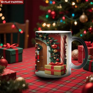 Taza Sublimada con Diseño de Animales Personalizado, Negra Esmerilada, 11 oz, Cerámica, Cambia de Color con el Calor, Taza Mágica - Product Image 2