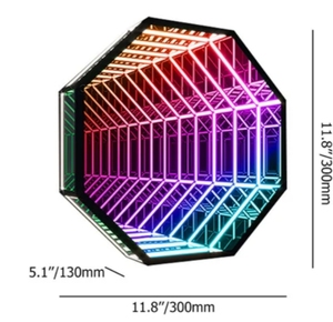 Octagon 3D Infinity gương ánh sáng đường hầm gương Infinity gương LED ánh sáng huyền diệu cổng thông tin cho tuyệt vời phòng trang trí nội thất và chiếu sáng nhà - Product Image 6