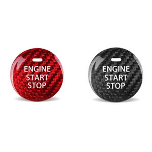 Cubierta de botón pulsador sin llave de coche deportivo de parada de arranque de motor de murciélago rojo de aleación de aluminio Compatible con <span class=keywords><strong>Mazda</strong></span> 3 Miata Accesorios - Product Image 2
