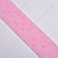 Pierre précieuse naturelle Quartz rose ronde à facettes 2mm 3mm 4mm perles de pierre naturelle perles de bijoux pour la fabrication de bijoux à bricoler soi-même