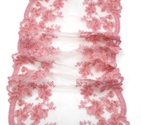 Tissu de dentelle élastique de haute qualité 30 cm en Spandex Nylon extensible multicolore pour robes de mariée, décorations et styles en maille - Vente en gros