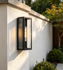 Lámpara de Pared Exterior Moderna y Minimalista E14, Luminaria de Pared LED para Exteriores, Lámpara de Jardín de Metal - Product Image 2
