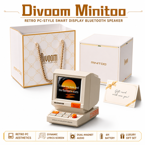 <span class=keywords><strong>Divoom</strong></span> Minitoo Retro PC สำหรับ<span class=keywords><strong>ลำโพง</strong></span> แสดงผลแบบไดนามิกพร้อมข้อความและภาพพิกเซล ไฟ RGB LED ในตัว ไมโครโฟนในตัว <span class=keywords><strong>ลำโพง</strong></span>อัจฉริยะ - Product Image 1