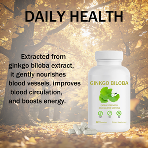 Cápsulas de Ginkgo Biloba con Logotipo Privado Personalizado, 60 Cápsulas, Suplemento Herbal para Adultos, Apoyo para la Salud del Sangre, Oídos y Cerebro, Gran Venta - Product Image 2