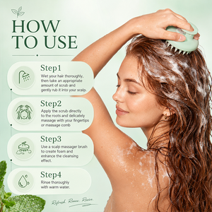 Exfoliante para el Cuero Cabelludo HALORINNA OEM 260g con Romero y Menta, Fórmula Refrescante y No Grasa para Salón y Hogar, Detox Semanal del Cuero Cabelludo - Product Image 3