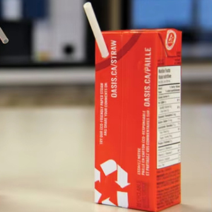 Aseptic Slim Juice Carton Packaging Coated Paper with UV Matt Lamination Sponge Lined for Fruit Beverages for Industrial Use - Product Image 1
