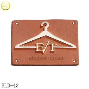 Designer Logos Custom Cheap Brown Leather Patch Embossed Logo Private Pu Label Tags Design For Hats