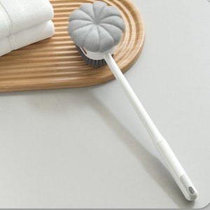 Bath <b>Brush</b> Massage <b>Brush</b> Flower Shape Soft Bristles <b>Long</b> <b>Handle</b> Body Scrubbing Tool Nordic Style Minimalist Design - Product Image 1
