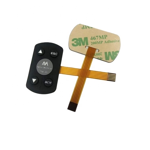 Deson Waterproof Customized Control Switches Silicone Membrane Industrial Rubber Electronic Button Keyboards Keypad