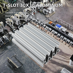 Profilé d'extrusion en aluminium CNW 30x30 8mm à rainure en T, série 7000, angle robuste pour découpe industrielle de cadres de machines - Product Image 2