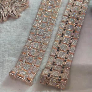 45mm VVS Moissanite <b>Mechanical</b> <b>Watch</b> Men Round Brilliant Cut 925 Silver Gold Plated Automatic Diamond <b>Mechanical</b> <b>Watch</b> - Product Image 3