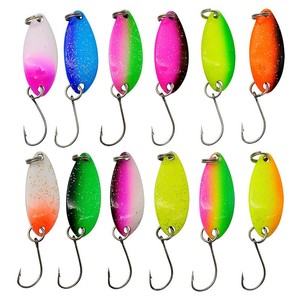 Nuovo cucchiaio OEM <span class=keywords><strong>esca</strong></span> da 3G 33MM di metallo colorato <span class=keywords><strong>esca</strong></span> artificiale <span class=keywords><strong>finta</strong></span> <span class=keywords><strong>esca</strong></span> per pesca al salmone trota - Product Image 5