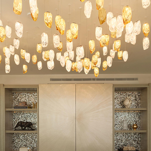 Lámpara de Araña Moderna de Lujo para Villa, Escalera, Vestíbulo de Hotel, Diseño Artístico en Metal con LED, Personalizada, No Estándar, Estilo Glaciar - Product Image 2