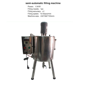 Semi-automatique agitation réservoir sauce confiture pâte chocolat miel crème cosmétique rouge à lèvres <span class=keywords><strong>vaseline</strong></span> cire de chauffage de mélange de remplissage machine - Product Image 6
