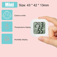 Petit thermomètre numérique LCD pour salon de beauté, extension de cils, utilisation en intérieur, mini thermomètre d'humidité