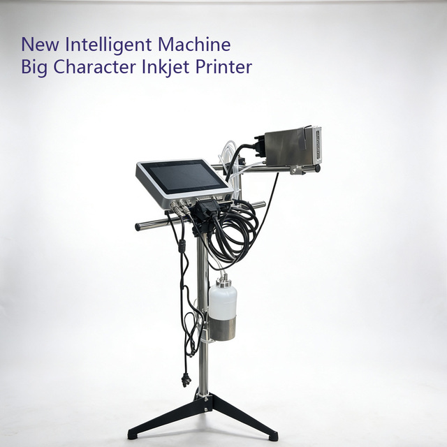 New Intelligent Machine Big Character Solvent Ink Automatic Inkjet Printer 1 Year for Text Code Pattern Printing DOD High-Speed