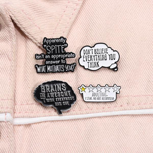 Pin de Esmalte con Diseño de Flor y Sarcasmo Divertido, Broche con la Frase 'No Confíes en <span class=keywords><strong>Todo</strong></span> lo que Piensas', Joyería para el Día del Padre o Graduación - Product Image 2