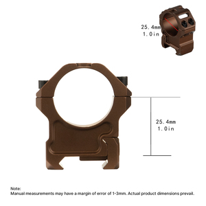 Anneaux de montage en aluminium BANGBANG pour tube de 1 pouce, hauteur centrale de 1,0 pouce avec vis double rangée (marron) - Product Image 3