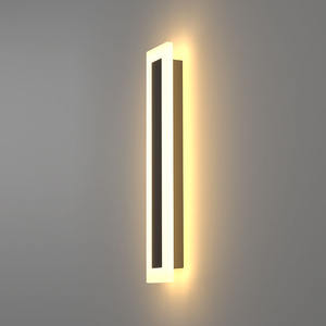 110V 220V Modern açık dış lineer şerit duvar lambası 3000K sıcak beyaz bahçe aplik uzun LED duvar ışık - Product Image 3