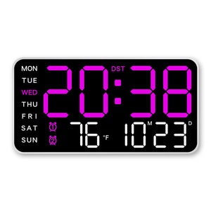 Reloj despertador de escritorio LED multifunción pantalla temperatura semana calendario Reloj de pared reloj despertador de mesa Digital - Product Image 2